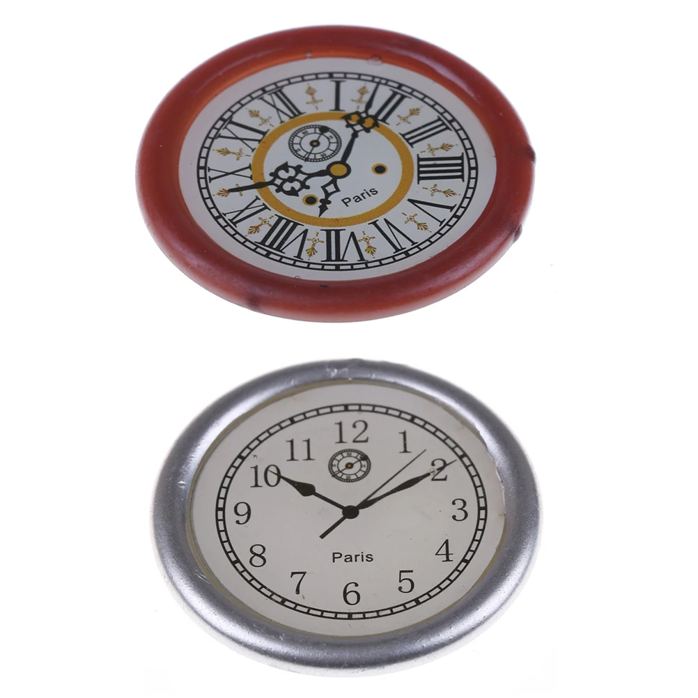

1pcs Pretend Play Furniture Toys Dollhouse Miniature Wall Clock 1:12 Scale Play Doll House Miniaturas Home Decor Accessories Toy