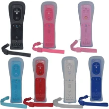 New Built in Motion Plus Remote Controller with Silicone Case and Hand Strap For Nintendo Wii