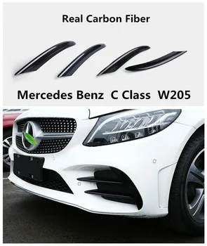

Front & Rear Spoiler Fog Light Lamp Trim Cover For Mercedes Benz C Class W205 C63 C180 200 260 C300 2019 2020 Carbon Fiber & ABS