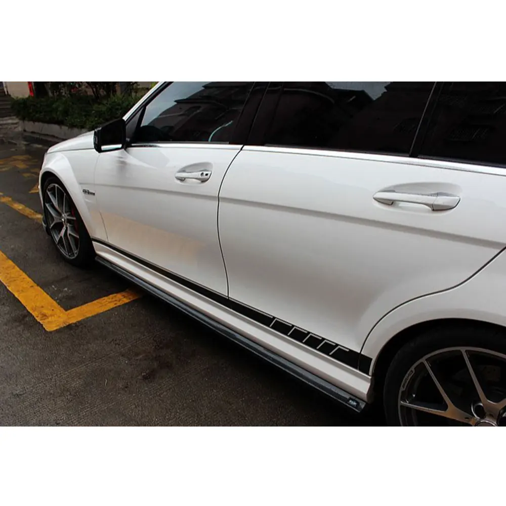 Боковая юбка бампер из углеродного волокна/ФАП класса C накладки для Benz W204 C204 C300 C63