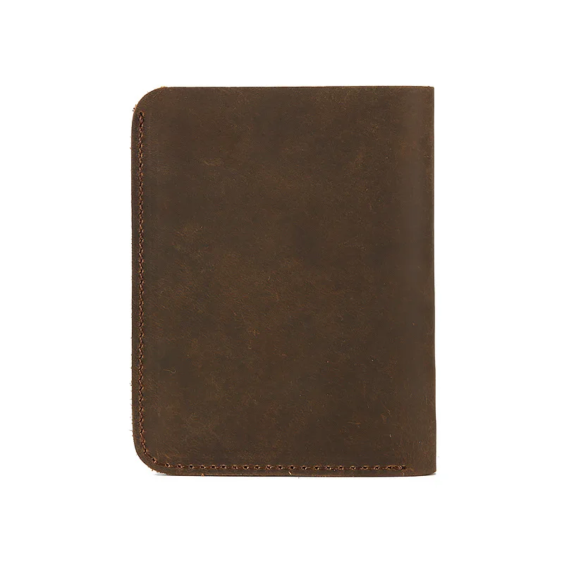 Men Genuine Leather Wallet Vintage Crazy Horse Leather Male Wallets Purse Famous Brand 6 Credit Card Slot Carteira Masculina 6