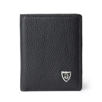 

Fashion Men Small Genuine Leather Purses Ultra-thin Wallet Mini Money Cards Holder Wallets Gifts AB@W3