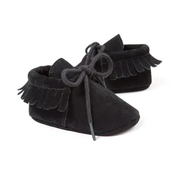 

2018 0-18M Warm Baby Toddler Shoes Kids Fringe Tassel PU Leather First Walker Shoes