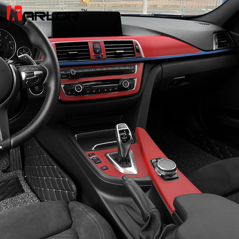 Us 18 63 13 Off Interior Central Control Console Outlet Panel Carbon Fiber Protection Film Sticker Decal Car Styling For Bmw F30 F35 Accessories In