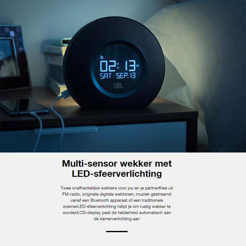 JBL Horizon Bluetooth Беспроводной Динамик Будильник Радио с зарядка через usb светодиодный