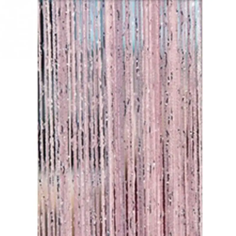 Домашний текстиль 1x2 м красивый бар/магазин разделитель комнаты кисточкой серебряный шелк сильный окна двери кисточкой Висячие шторы украшения - Цвет: pink