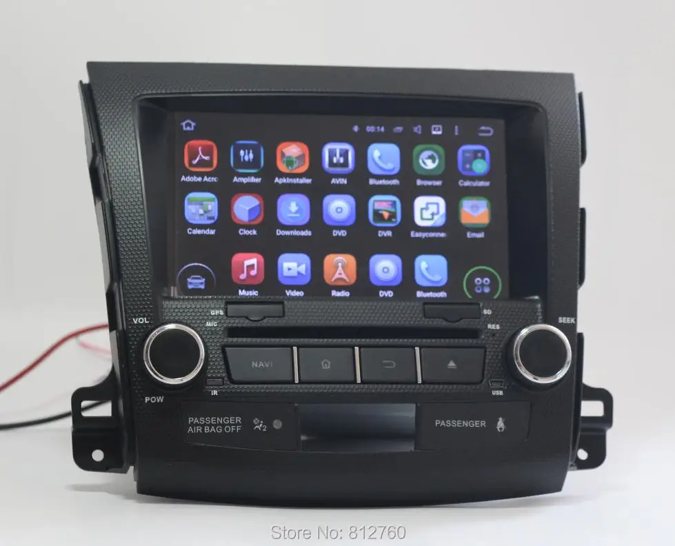 Discount Quad Core 1024*600 Android 5.1 Car DVD GPS for MITSUBISHI OUTLANDER 2006-2012 PEUGEOT4007 Radio RDS Audio Automotivo Recorder 3
