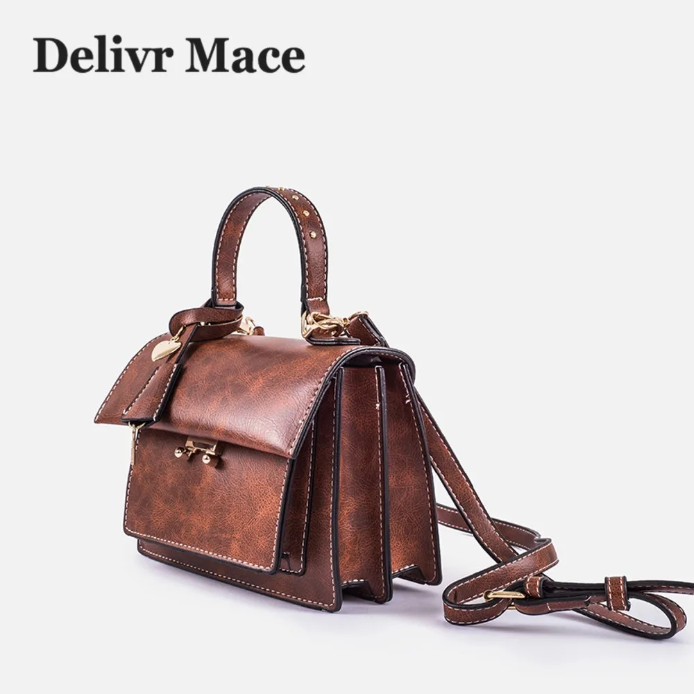 Ladies Hand Bags Vintage Brown Shouler Messenger Bag Women Dames Tassen