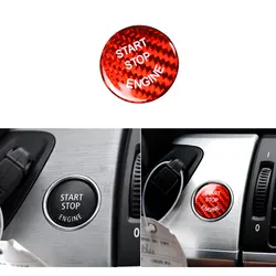 Двигатель Start Stop Switch углеродное волокно кнопка наклейка крышка для BMW E60 E70 E90 E70 E71 X5 X6 3 серии E шасси автомобилей Красный