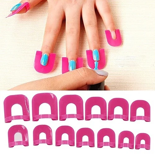 

Hot Sale 26 Pcs Nail Polish Edge Anti-Flooding Template Clips + 1 Pc Sticker Tool Set