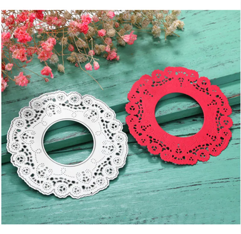 

Pop Lace Edge Circle Metal Cutting Dies Stencil for DIY Scrapbooking Photo Album Embossing Paper Cards Decorative Crafts Dies