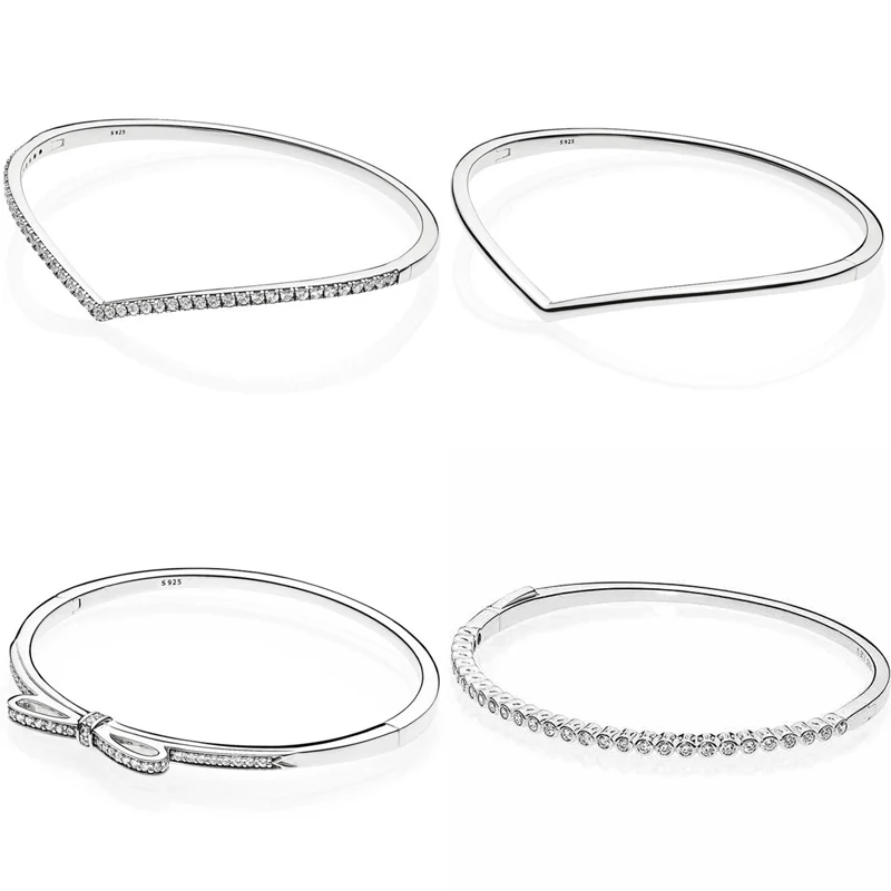 

Sparkling Alluring Brilliant With Row Shimmering Wish With Crystal Bracelet Fit Europe Bangle 925 Sterling Silver Bead Charms