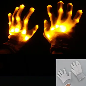

Skeleton LED Luminous Gloves Bar Party Fluorescent Dance DJ Magic Gloves LED Light Glow Atmosphere Christmas