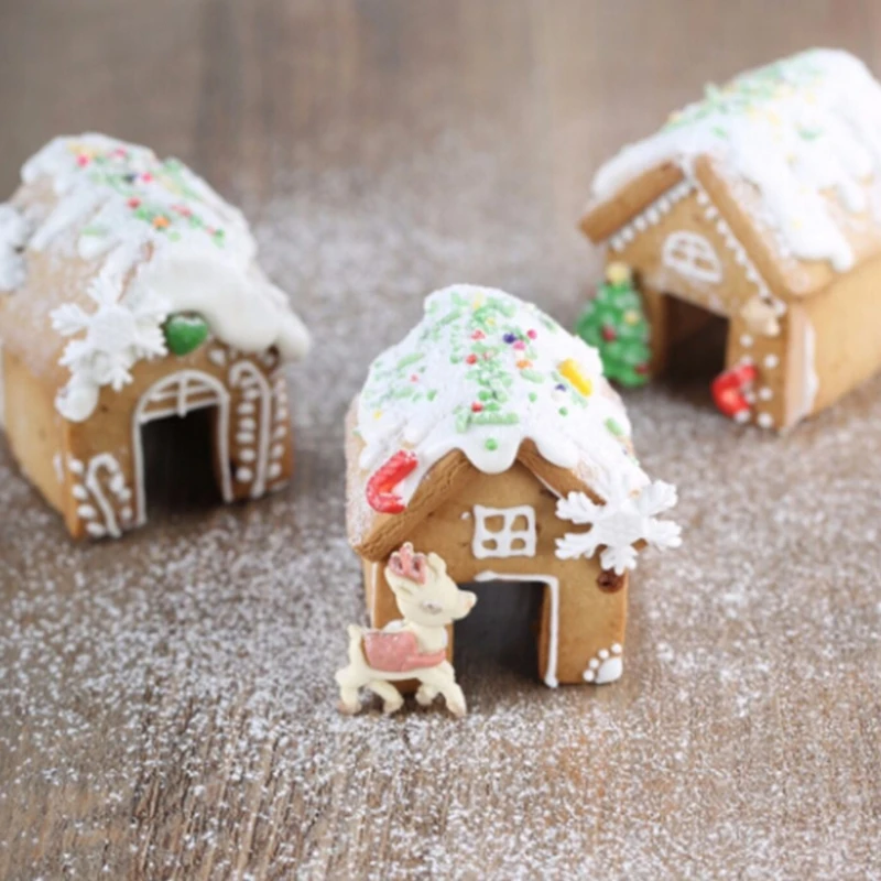 3 шт Рождественский Пряничный дом бисквитный резак набор из нержавеющей стали формы для печенья