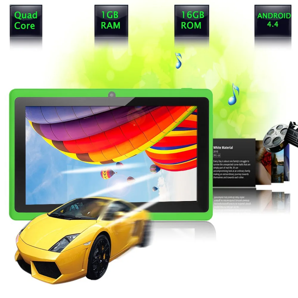 BDF 7 \Android планшетный ПК Google A33 четырехъядерный Bluetooth WiFi FlashTablet ПК есть двойная камера планшеты