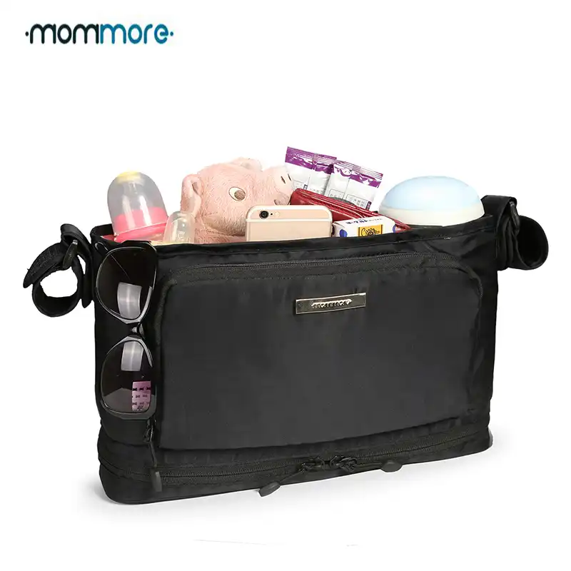 Mommore Baby Ny Bag Thermal Insulation Diaper Bags Waterproof Mommy Black Stroller Organizer Free Shipping