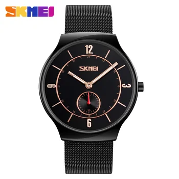 

SKMEI Simple Casual Black Luxury Men Quartz Watch Male Clock Fashion Waterproof Business Wrist Watch Men Relogios Masculino
