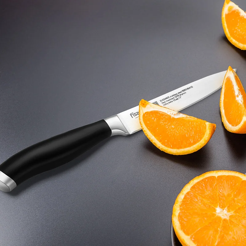 FISSMAN 5 дюймов нож для кухни серии ELEGANCE немецкий стальной с ручкой ABS конический