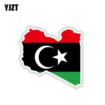

YJZT 11.3CM*11CM Personality Libya Map Flag Decal Car Sticker Accessories 6-1779