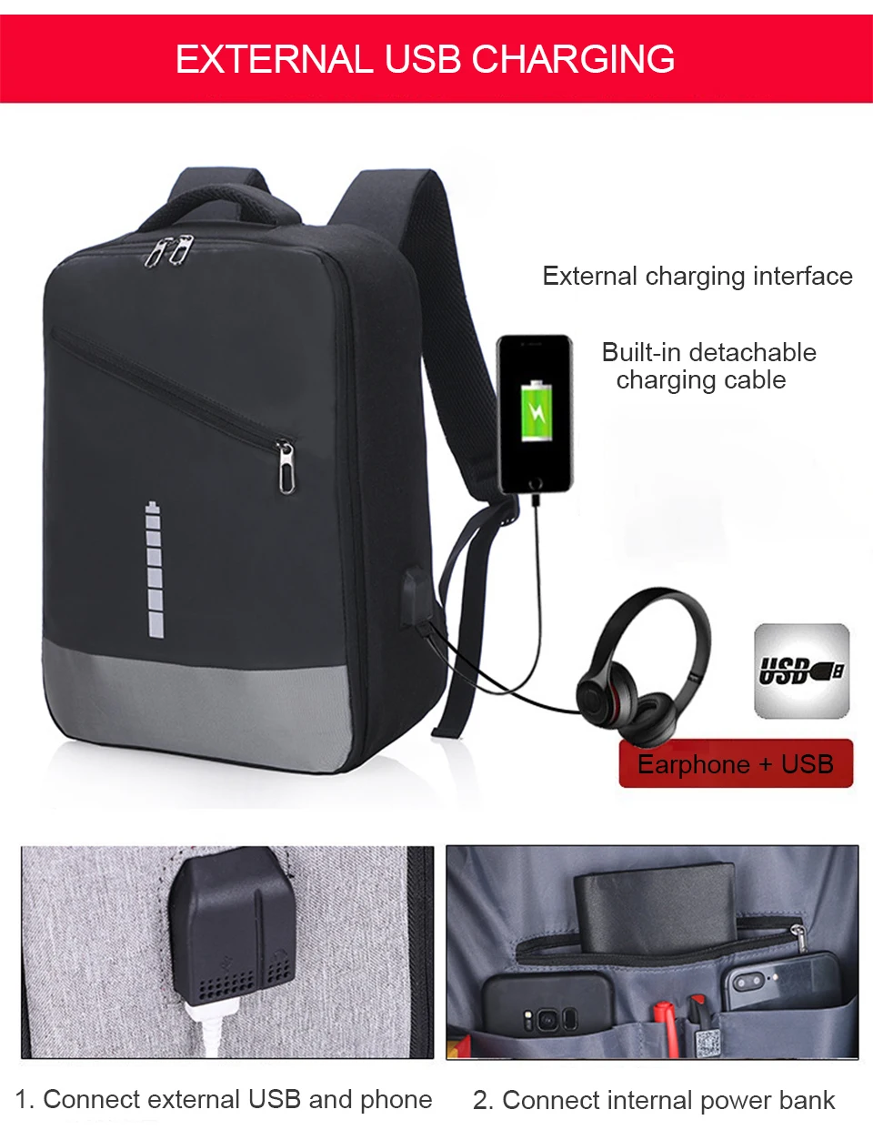 Travel Backpack Large Capacity Backpacks Men Laptop 17 Inch Backpacking 15.6 Notebook Male Bagpack Women Female School Back Pack (5)