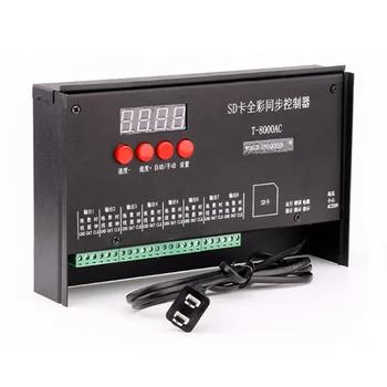 

T8000 SD Card RGB Led Pixel Controller for WS2801 WS2811 LPD8806 Led Strip MAX 8192 Pixels AC110-240V