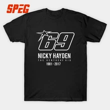 Nicky Hayden 69 The Kentucky Kid Moto GP T Shirt Men 1981-2017 Tee Shirt Short Sleeve 100 Cotton O Neck Racer Boy Gift