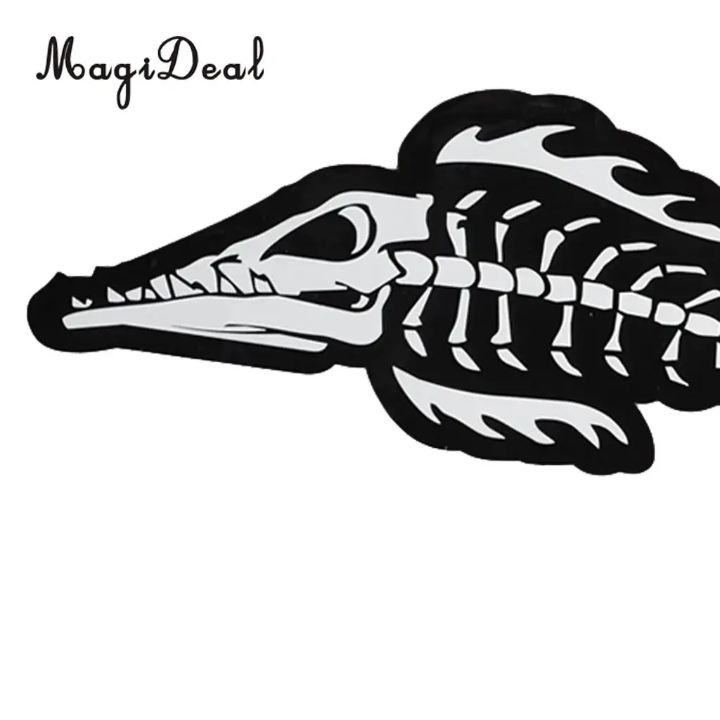 MagiDeal Durable 2Pcs Water Sport Accessory Skeleton Alligator Decals Stickers DIY for Kayak Canoe Dinghy Fishing Boat Sailboat