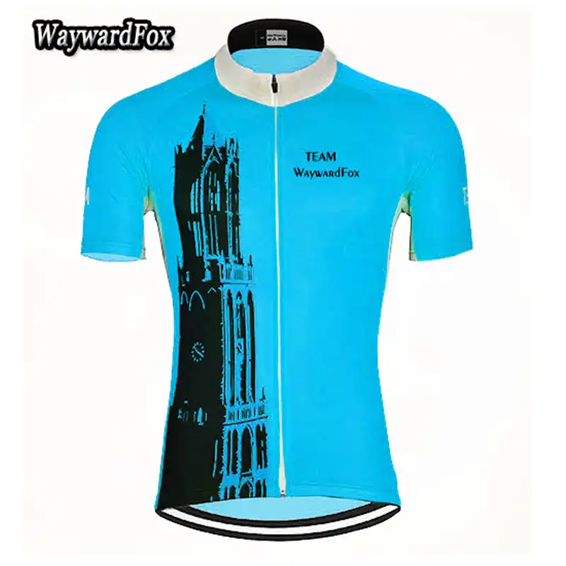 fluorescent orange cycling jersey