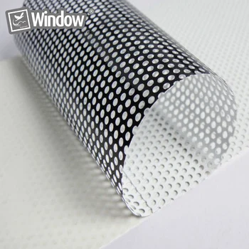 

White window film Perforated one way vision print media vinyl Window Decal Film Car Window Film 1.37x30m roll