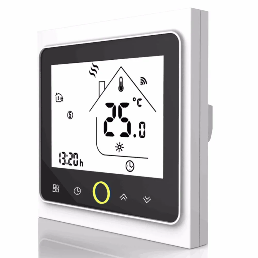 

Smart Wifi Programmable Thermostat Touchscreen Temperature Controller For Electric Heating/gas/water boiler Works with Alexa