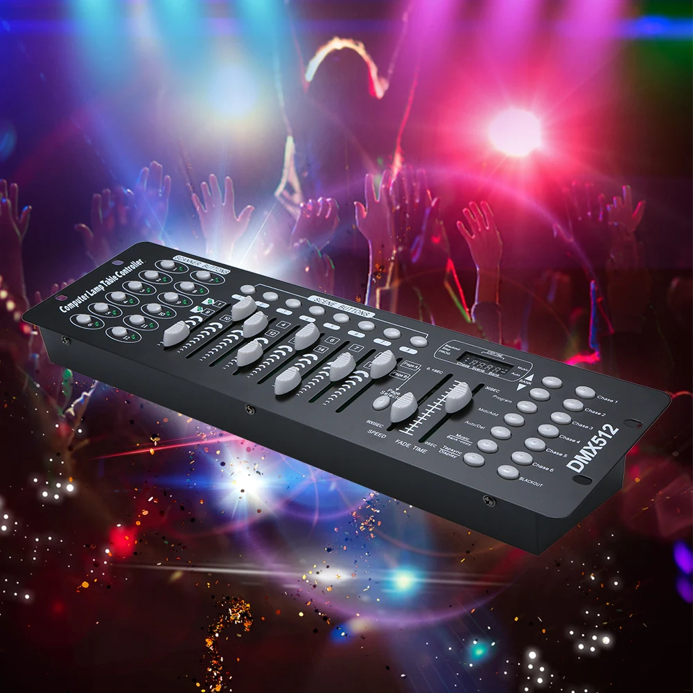 Мини-контроллер DMX512 на 192 каналов консоль 16 оператор сценического освещения