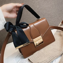 Leather small bag female 2019 new summer simple wild woman diagonal shoulder bag handbag mini bag new tide retro tofu box mini small bag wild flight attendant shoulder messenger simple handbag