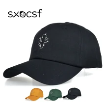 Fashion Casual Baseball Cap Cotton Embroidery Summer Breathable Baseball Cap Unisex Adjustable Cactus Embroidery Solid Color solid color glitter sparkle baseball cap