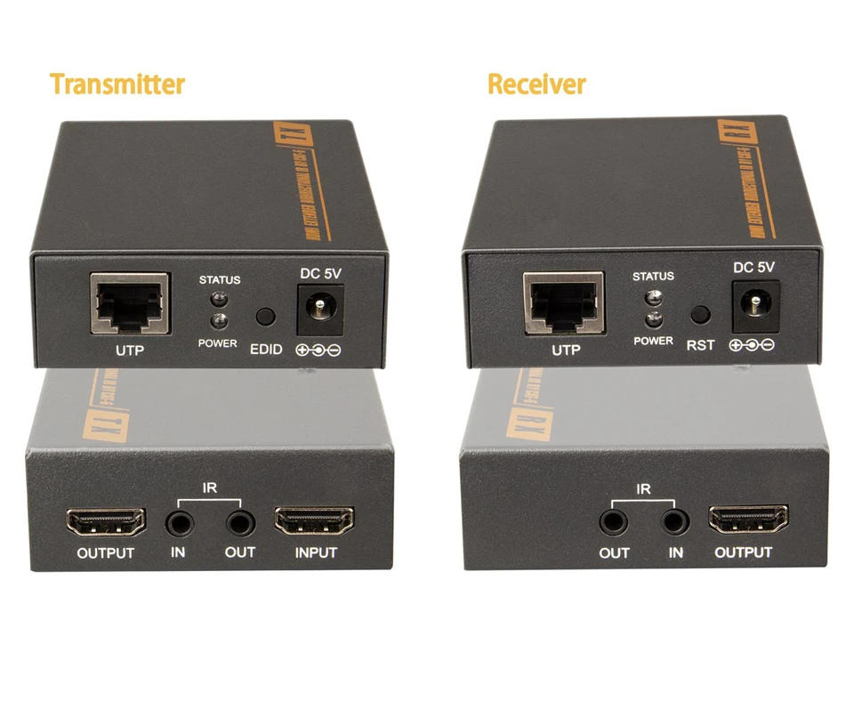 HDMI удлинитель с 2 портами HDMI разветвитель Расширение HDMI 1080P сигнала до 60 м RJ45 передатчик TX/RX с ИК-конвертером поддержка CAT6