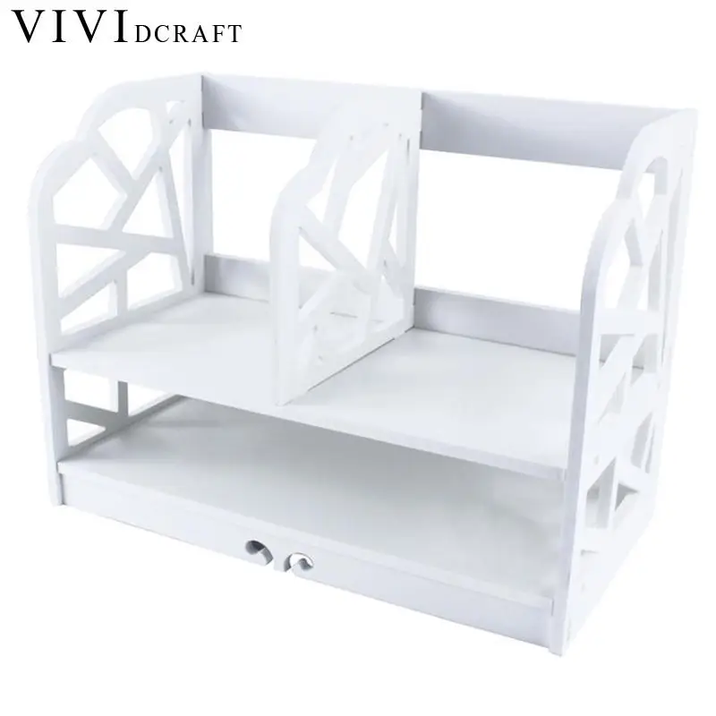 

Home Office Sundries Book Stationery Plastic Storage Shelf Holder Desk Book Shelf Stationery Organizer office accessories