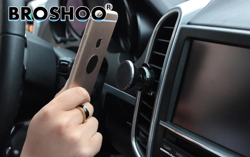 BROSHOO автомобильный держатель телефона Магнитная мобильный телефон кронштейн автомобильной Air Vent смартфон Автомобильный держатель для укладки