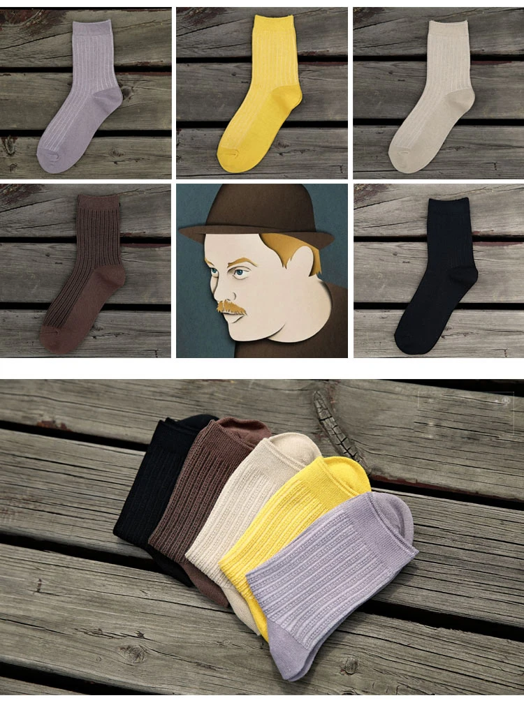 5 пар/лот, брендовые полосатые носки из хлопка и бамбукового волокна, Классические деловые мужские носки, одноцветные мужские дезодорирующие носки