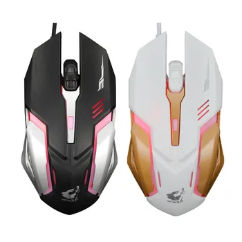 

LED Light Wired 3200DPI mouse Optical USB Ergonomic Pro Gamer Gaming Metal Plate Mouse for laptop desktop PC A30