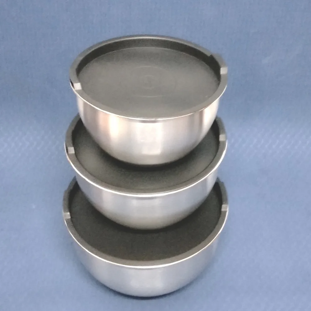 Миска для перемешивания S/3 из нержавеющей стали с крышкой (2qt 2.5qt 3qt ) высокое