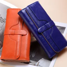 1 шт. женская сумка-кошелек, длинный дизайн, искусственная кожа, большая емкость для монет, денежные карты WF 668