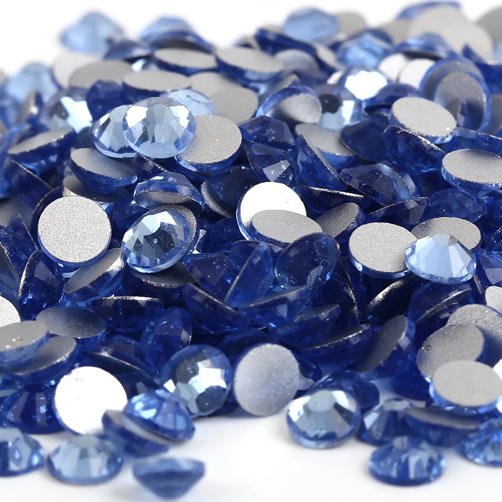 Lt.Sapphire 3D Стразы для дизайна ногтей ss3 ss4 ss5 ss6 ss8 ss10 ss12 ss16 ss20 ss30 ss34
