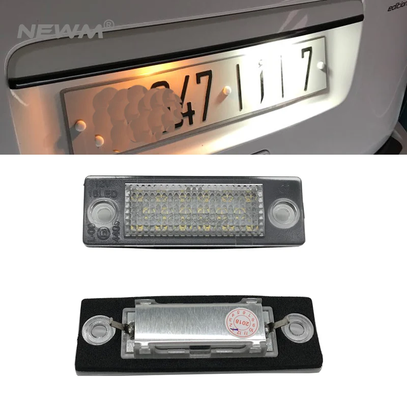 2Pcs 18SMD Rear LED Number License Plate Light Lamp for VW Touran