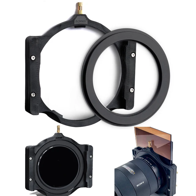 Best Price 100mm Square Filter Holder Support + 82-82mm Double Thread Adapter Ring for Lee Hitech Haida Cokin Z PRO 4X4"/5.6/5