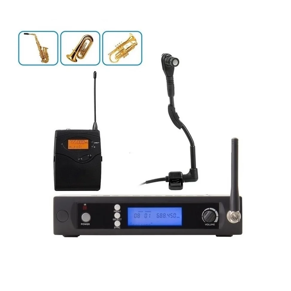 

Bolymic Professional microphone Instrument Wireless uhf wireless microphone for Saxophone Microphone