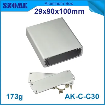 

1 piece aluminium material good quality electronics diy industrial box 29(H)x90(W)x100(H)mm power distribution box aluminium cas