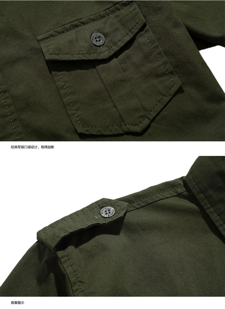 2019 New Cotton Military Shirt Men Long Sleeve Breathable Casual Shirt Man Solid Shirt With Embroidery pink short sleeve shirt