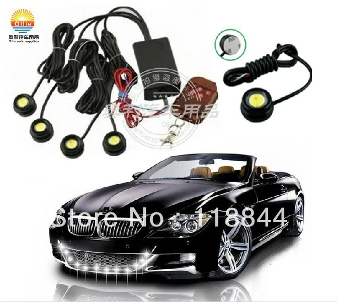 

Free shipping 4*1.5W IP68 strobe flash eagle eye light led car reversing light backup light tail stop daytime running light