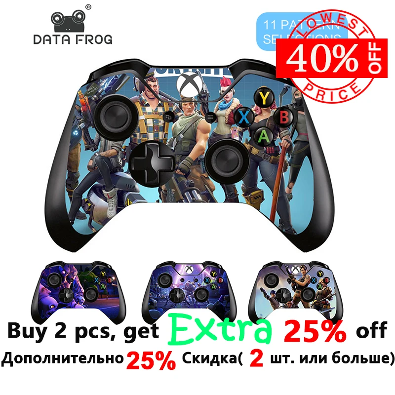 

Data Frog 2 Controllers For Fortress Night Sticker For Microsoft Xbox One Joystick Skins Stickers For Xbox One Slim Controller
