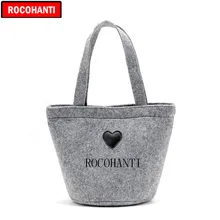 100 шт заказной логотип напечатанный Войлок сумка, унисекс модная шерстяная войлочная сумка Рождественский рекламный подарок сумки для покупок