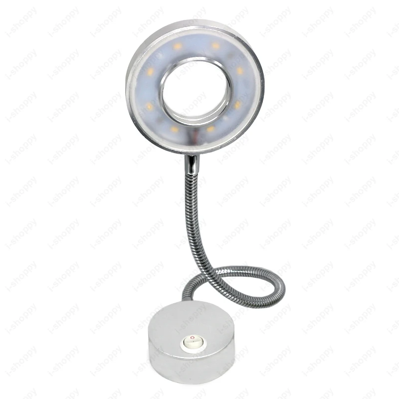

4W LED Wall Sconce Picture Light Flexible Pipe UFO Reading Lamp On/Off Button SMD 5730 Bedroom Hotel Exhibition Silver Shell